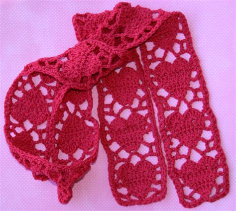 Srm Stickers Crocheted Heart Scarf By Ann