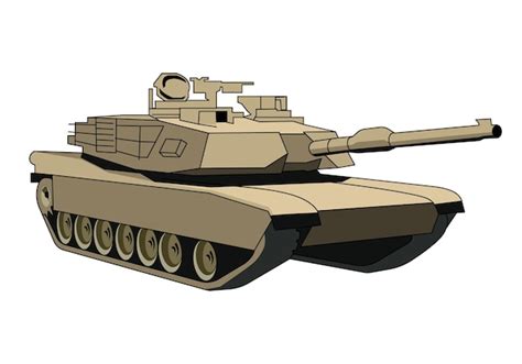 Premium Vector M1 Abrams Armored Tanks Vector Design