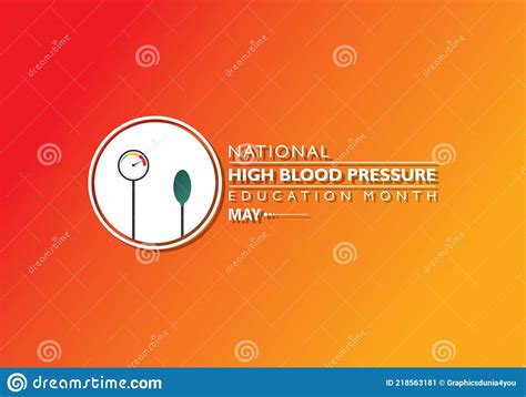 Vector Illustration Of National High Blood Pressure Hbp Education Month