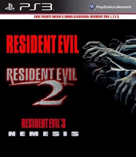 Resident Evil 1 2 3 Trilogy Clássico Ps1 Midia Digital Ps3 Wr