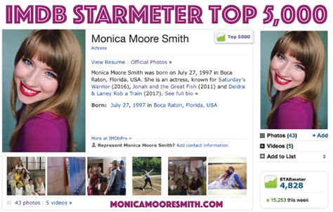 IMDB STARmeter Top 5 000 Monica Moore Smith