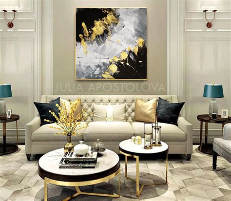 Grey Black And Gold Living Room Ideas
