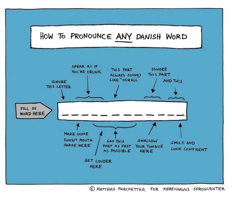 She pronounced it the best salmon she had ever to utter or deliver formally or solemnly: How To Pronounce Any Danish Word : funny | Words, Danish ...