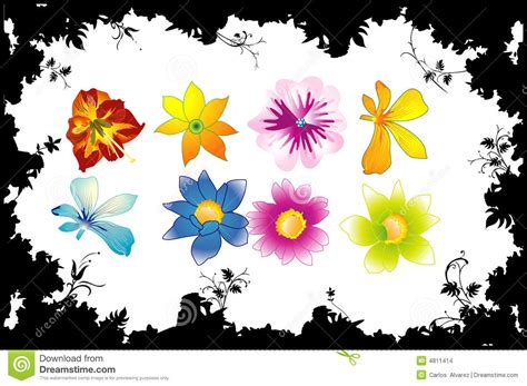 Flower Vector Shapes Stock Vector Illustration Of Color 4811414