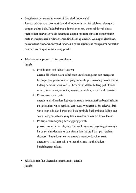 X Bagaimana Pelaksanaan Otonomi Daerah Di Indonesia Bagaimana