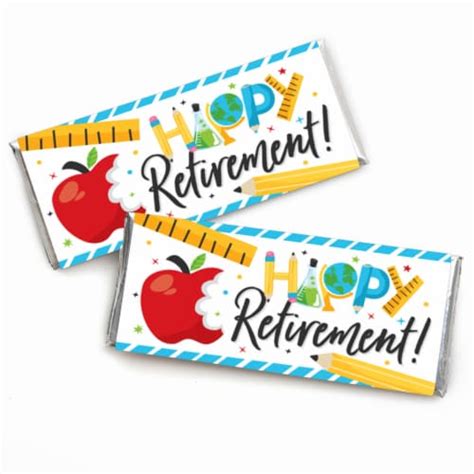 Big Dot Of Happiness Teacher Retirement Candy Bar Wrapper Happy