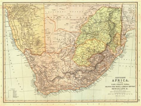 Southern Africa Gassaland Great Namaqua Land Damara Land Blackie Map