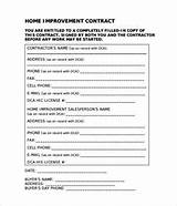 Home Improvement Construction Contract Pictures