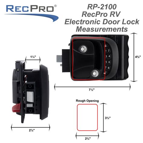 Rv Electronic Door Lock With Integrated Keypad And Fob Recpro