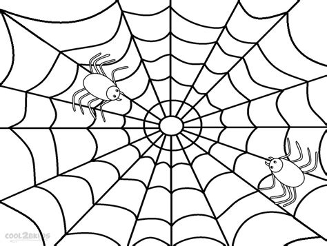 Printable Spider Web Coloring Pages For Kids