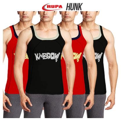 Buy Rupa Pack Of 4 Sleeveless Round Neck Men Gym Vest Assorted Online