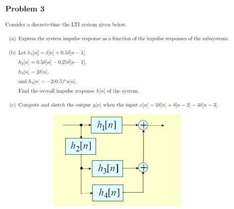 solved consider a discrete time the lti system given below