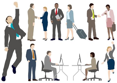 Set Of Business People In Flat Style 533725 Vector Art At Vecteezy