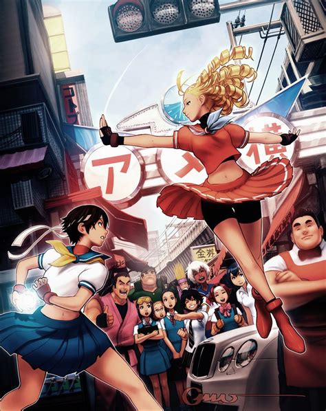 Capcom Tribute Sakura Vs Karin Sakura Street Fighter Street Fighter Fighter Girl