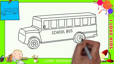 Como Desenhar Um ônibus Facil Passo A Passo Para Crianças E Iniciantes
