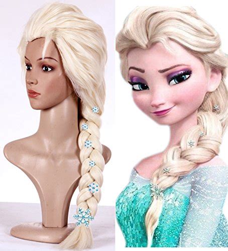 Anangel Free Hair Cap Princess Frozen Snow Queen Elsa Cosplay Wig
