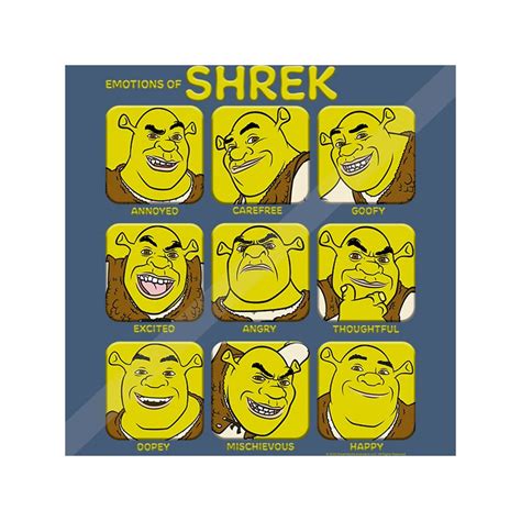 تیشرت Many Emotions Of Shrek