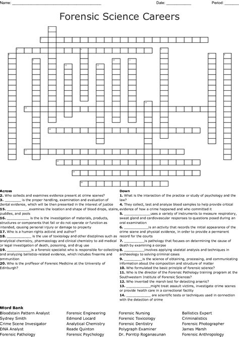 Forensic science lesson plans lab. Forensic Science Physical Evidence Worksheet
