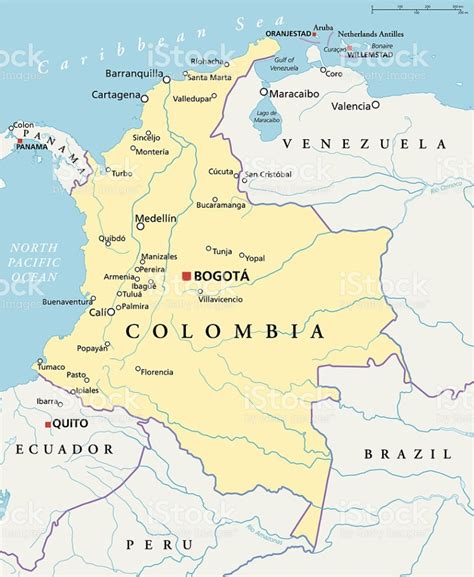 Mapa De Colombia Político Regiones Relieve Para