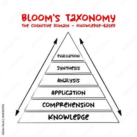 Hand Drawn Blooms Taxonomy The Cognitive Domain Knowledge Based