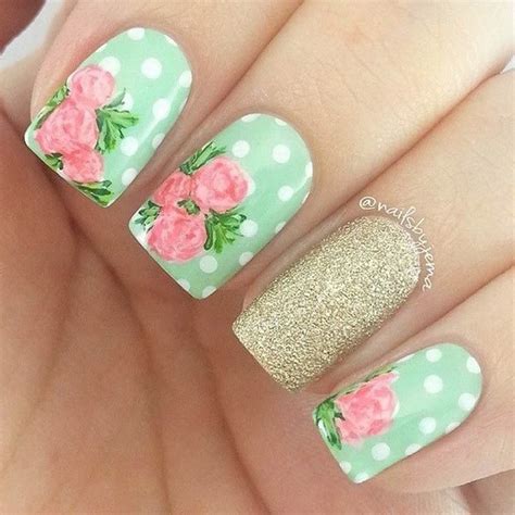 Beautiful salon quality pedicure at home! 44 Lovely Flower Nail Art Design Ideas