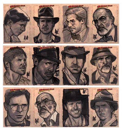 Cool Comic Art On Twitter Rt Coolcomicart Indiana Jones Sketch Cards By Adam Hughes Ah