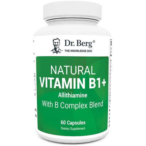 Buy Dr. Berg Natural B1 B6 B12 Complex - Allithiamine B1 Supplement