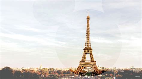 Disney Themed Eiffel Tower Zoom Background
