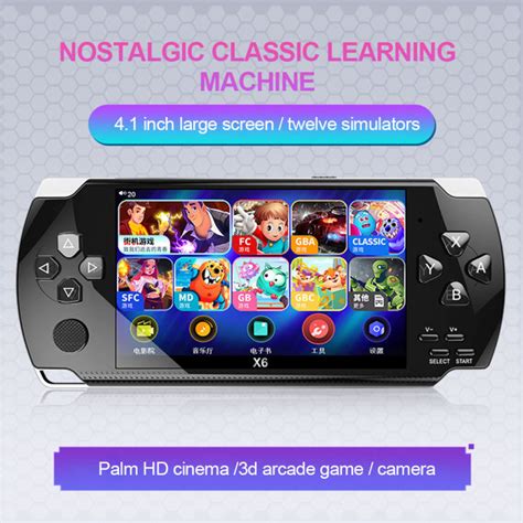 For X6 Psp Handheld Game Console Mp5 Mp4 Player Real 8gb Game Camera
