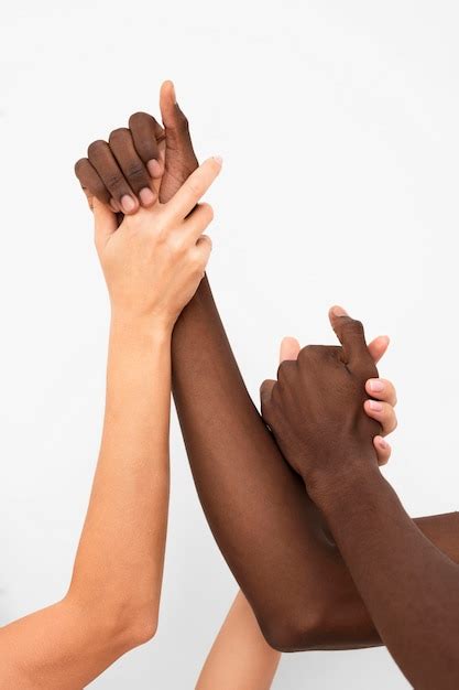 Free Photo Multiracial Hands Coming Together
