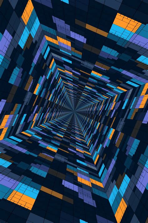 Download Wallpaper 800x1200 Perspective Geometric