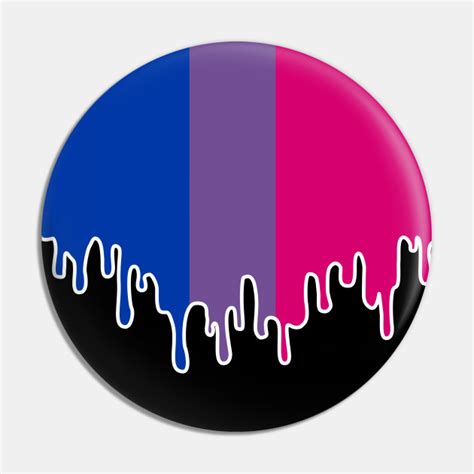 bisexual pride drip on black design bisexual pride pin teepublic