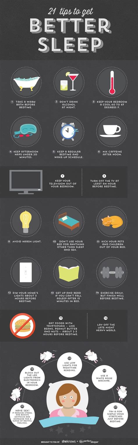 Infographic Design 21 Tips To Get Better Sleep Infographic