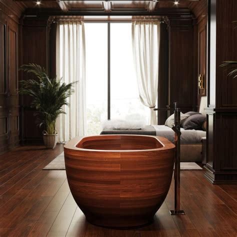 Wooden bathtub designs by nk: Aquatica Karolina 2 Freestanding Wooden Bathtub (With ...