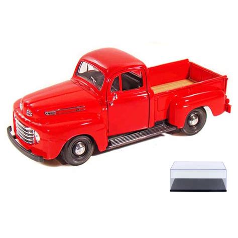 Diecast Car And Display Case Package 1948 Ford F 1 Pickup Truck Red