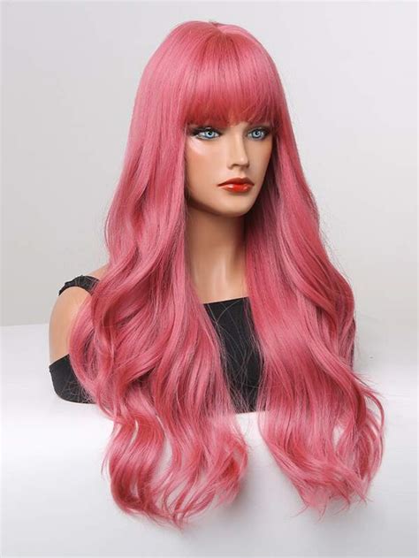 Long Curly Synthetic Wig With Bangs Shein Usa