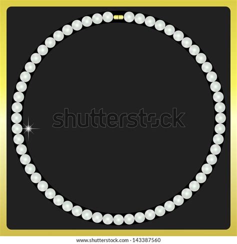 Vector Illustration Pearl Necklace Stock Vector Royalty Free 143387560