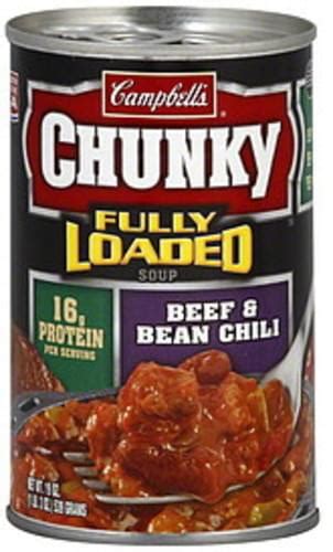 Campbells Beef And Bean Chili Soup 19 Oz Nutrition Information Innit