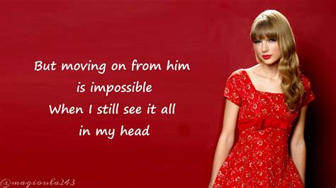 Taylor Swift Red Lyrics Youtube