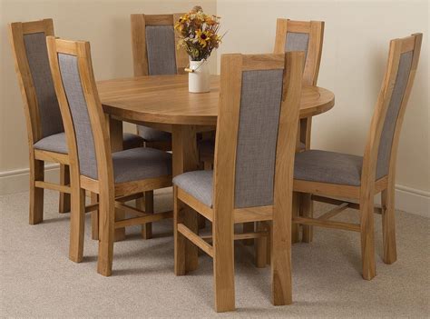 Edmonton Solid Oak Extending Oval Dining Table With Stanford Solid