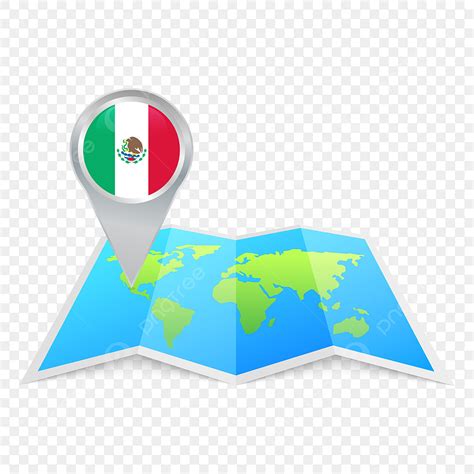 World Map Pin Vector Hd Images Round Pin Icon Of Mexico On The Folded