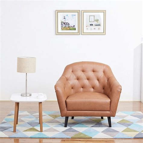 Coated fabric is specially developed to simulate leather. Pearl Faux Leather Armchair | Dunelm | Leather armchair ...
