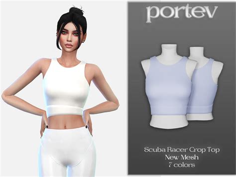 Scuba Racer Crop Top The Sims 4 Catalog