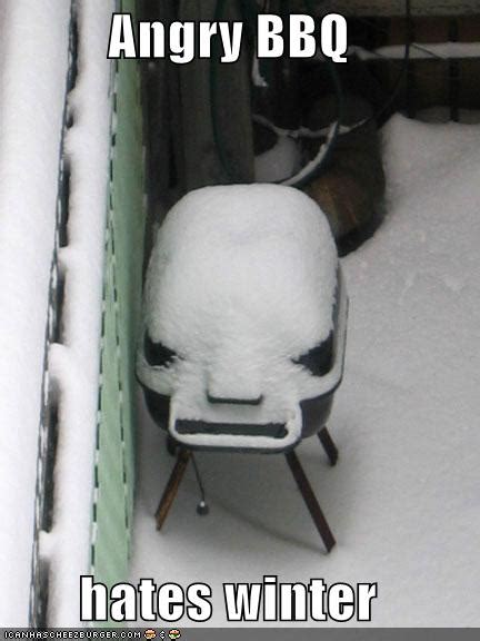 funny winter  snow angry bbq hates winter