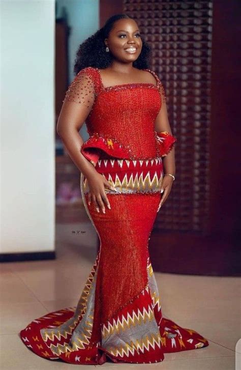 Super Cute Kente Wedding Style For Ghana Brides African Clothing Styles Kente Dress