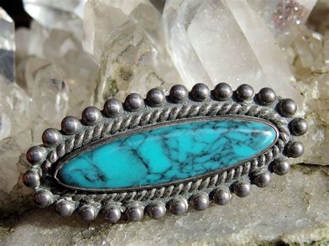 Very Vintage Native American Sterling Silver Turquoise Etsy