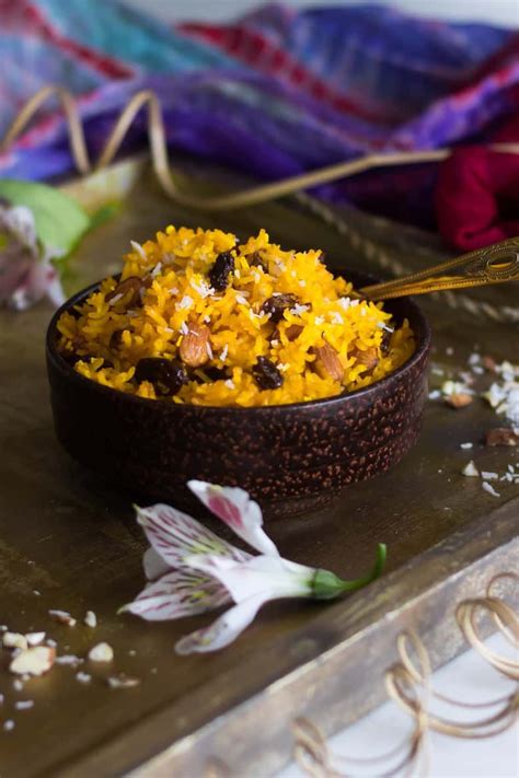 Zarda Sweet Rice With Nuts And Coconut Celebratory Recipe Side