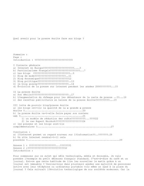 Calaméo Quel Avenir Pour La Presse écrite Face Aux Blogs