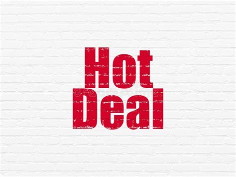 Business Concept Hot Deal On Wall Background Stock Illustration