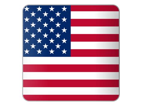 Square Icon Illustration Of Flag Of United States Of America